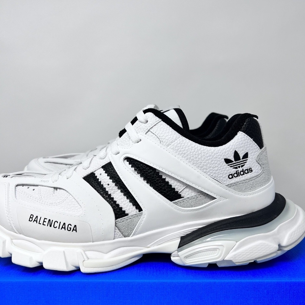 Balenciaga x Adidas Track Forum Sneakers Size 45 EU White Black - Picture 5 of 9